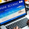 Laptop with booking site