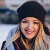 Girl standing in the winter