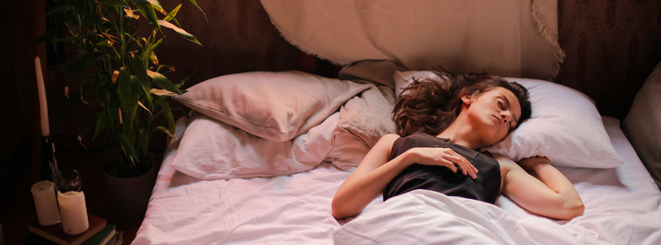 Woman sleep on the Couch