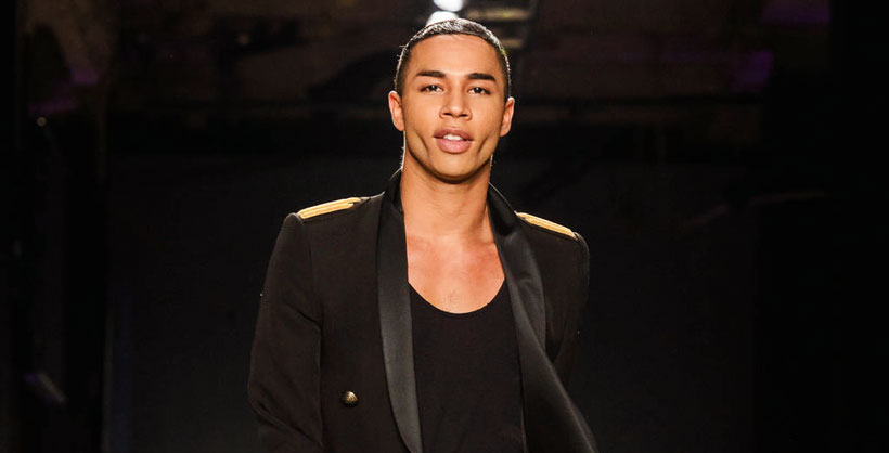 Olivier Rousteing designer walking