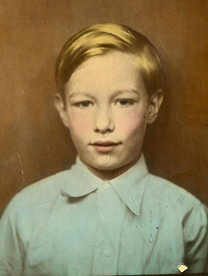 Andy Warhol as a young boy