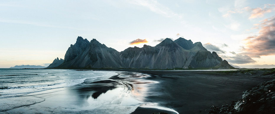 Mountain Terrain near body of water