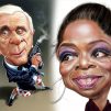 Caricatures of celebrities'